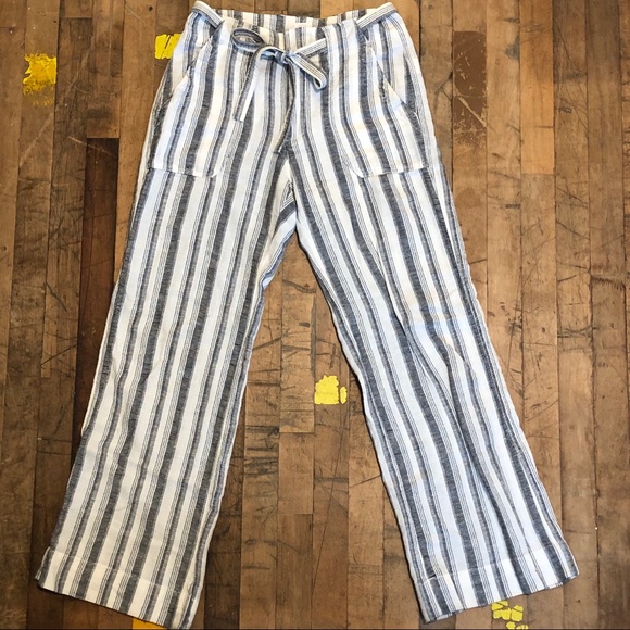 Gap High Waisted Wide Leg Cotton/Linen Blend Pants - Picture 2 of 7